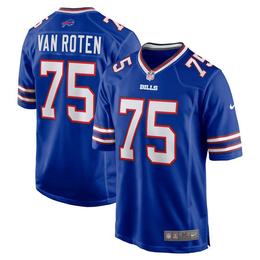 Men Buffalo Bills #75 Greg Van Roten Nike Royal Game Player NFL Jersey